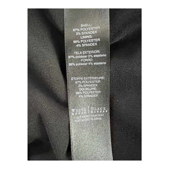 π€ EUC WHITE HOUSE BLACK MARKET Black Tunic Wide Leg Jumpsuit | Womenβs Sz 2 - Picture 12 of 14